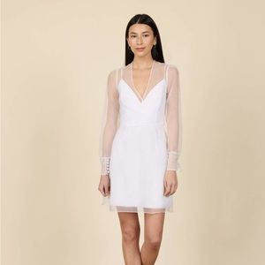 NWT Park & Fifth Delancey Mini Dress - Bridal Shower / Wedding - White Organza
